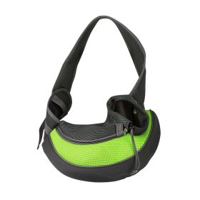 Pet Carrier for Dogs Cats Hand Free Sling Adjustable Padded Strap Tote Bag Breathable Shoulder Bag Carrying Small Dog Cat (Option: PetPuppyCarrierGreenL)