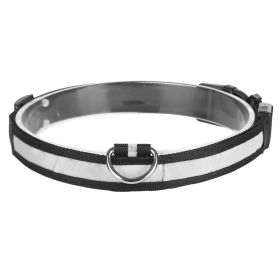 LED Dog Collar USB Rechargeable Adjustable Dog Safety Collar Night Safety Flashing Luminous Light up Collar (Option: DogCollarLColor)
