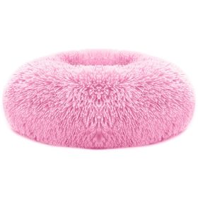Pet Dog Bed Soft Warm Fleece Puppy Cat Bed Dog Cozy Nest Sofa Bed Cushion For S/M Dog (Option: PetCalmingBedPinkL)